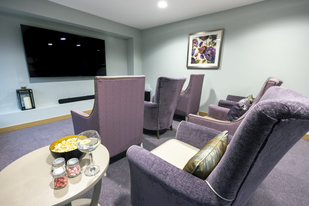 Cinema Room at Boclair Care Home