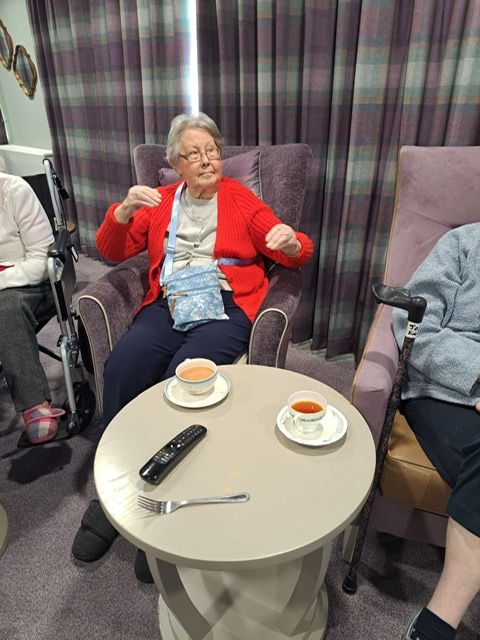 Residents at Boclair Care Home enjoying group exercise sessions