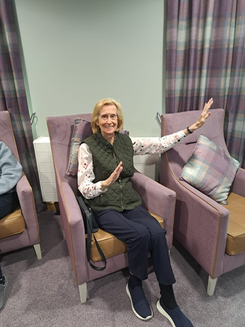 Residents at Boclair Care Home enjoying group exercise sessions