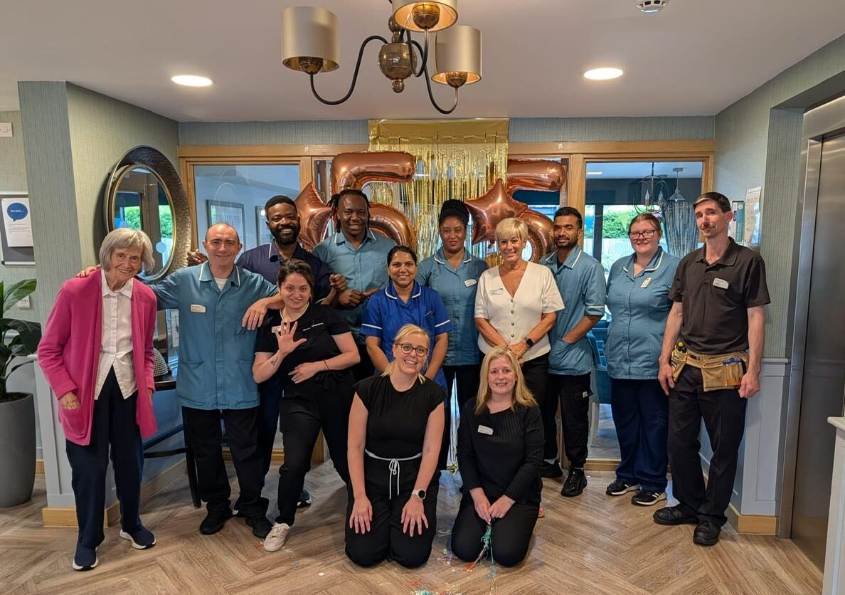 boclair care home staff celebrating a very good inspection
